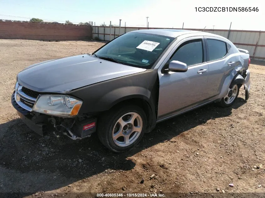 2013 Dodge Avenger Sxt VIN: 1C3CDZCB1DN586546 Lot: 40605346