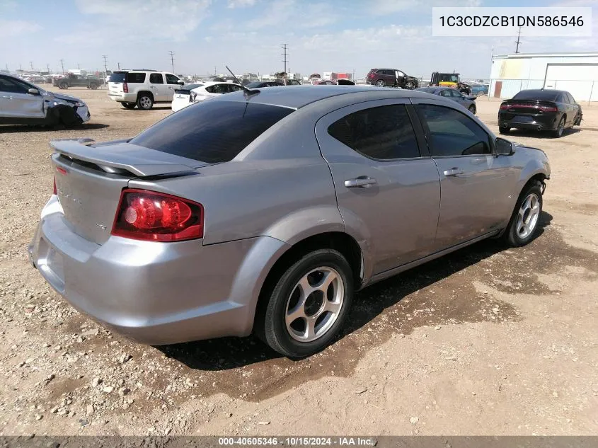 2013 Dodge Avenger Sxt VIN: 1C3CDZCB1DN586546 Lot: 40605346