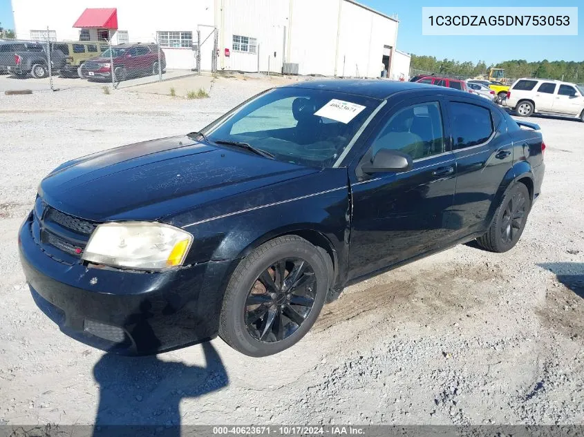 2013 Dodge Avenger Se V6 VIN: 1C3CDZAG5DN753053 Lot: 40623671