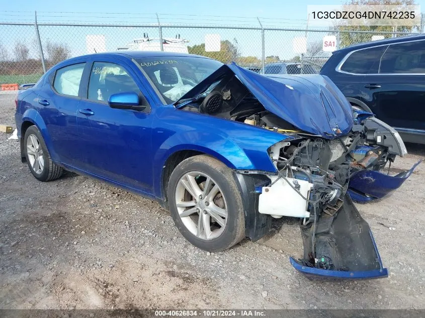 2013 Dodge Avenger Sxt VIN: 1C3CDZCG4DN742235 Lot: 40626834