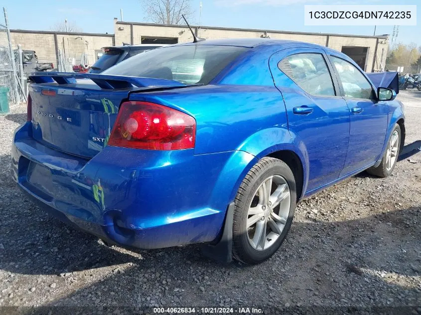 2013 Dodge Avenger Sxt VIN: 1C3CDZCG4DN742235 Lot: 40626834