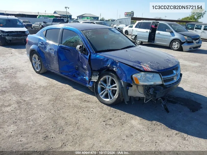 2013 Dodge Avenger Sxt VIN: 1C3CDZCB2DN572154 Lot: 40641470