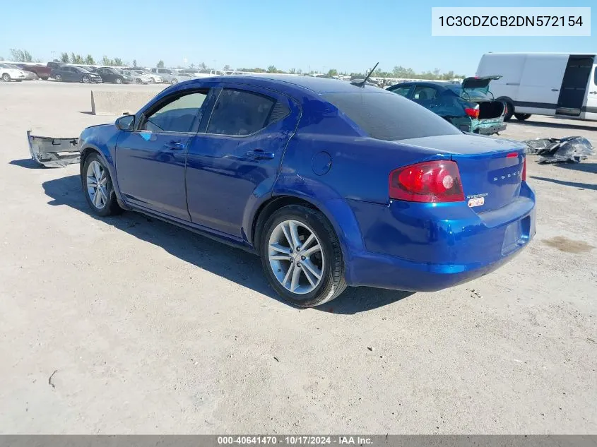 2013 Dodge Avenger Sxt VIN: 1C3CDZCB2DN572154 Lot: 40641470