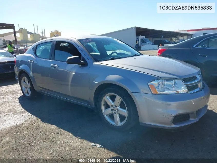 1C3CDZAB9DN535833 2013 Dodge Avenger Se