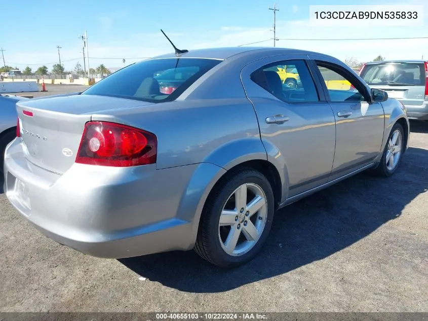 2013 Dodge Avenger Se VIN: 1C3CDZAB9DN535833 Lot: 40655103