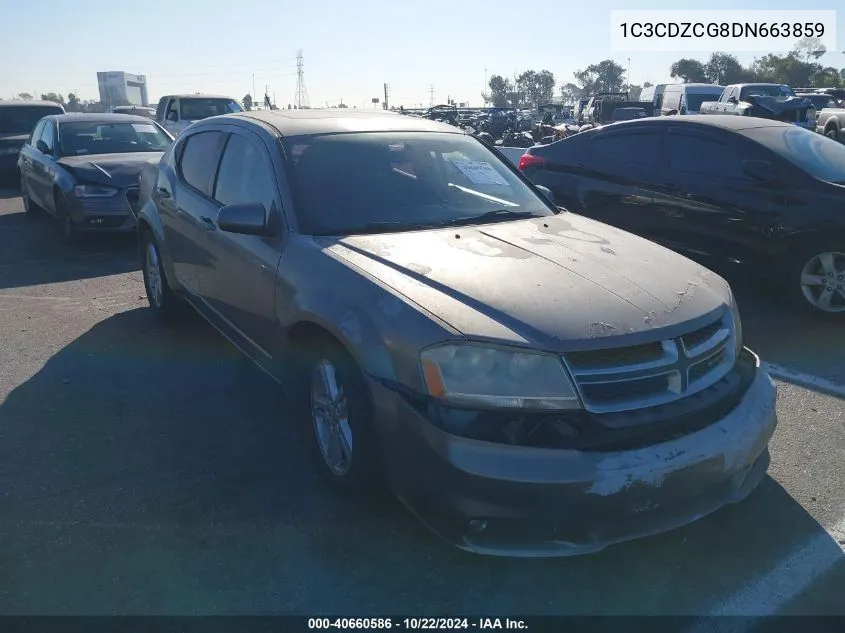 2013 Dodge Avenger Sxt VIN: 1C3CDZCG8DN663859 Lot: 40660586