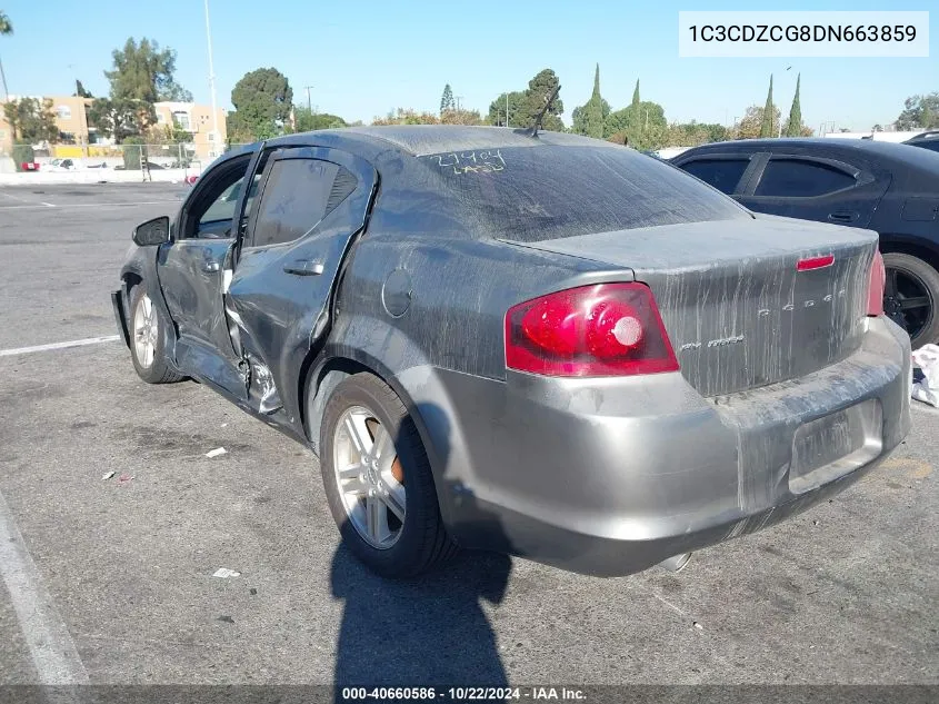 2013 Dodge Avenger Sxt VIN: 1C3CDZCG8DN663859 Lot: 40660586