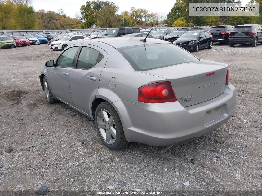 2013 Dodge Avenger Se VIN: 1C3CDZAB1DN773160 Lot: 40662246