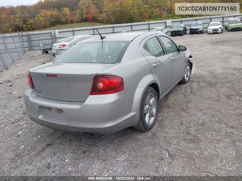 2013 Dodge Avenger Se VIN: 1C3CDZAB1DN773160 Lot: 40662246