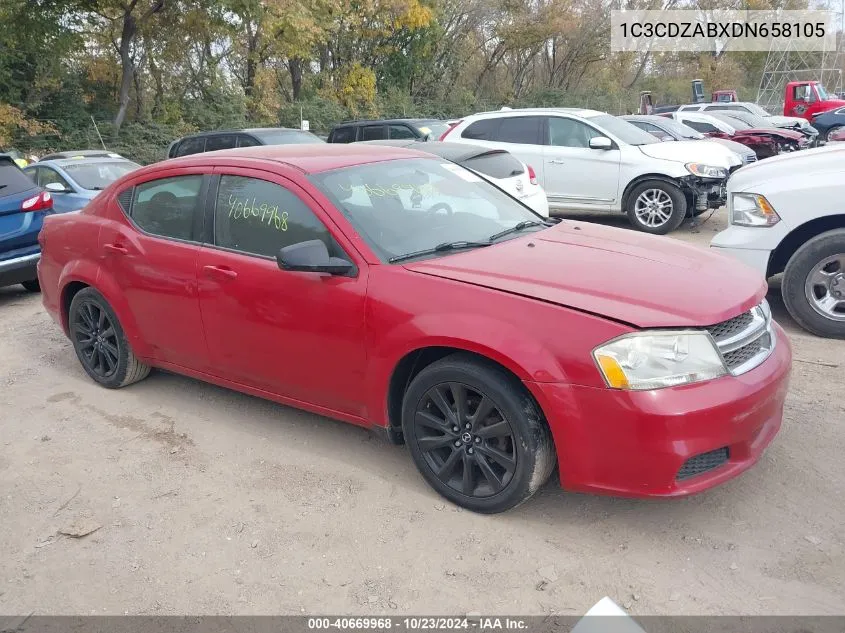 2013 Dodge Avenger Se VIN: 1C3CDZABXDN658105 Lot: 40669968