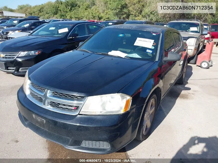 2013 Dodge Avenger Se VIN: 1C3CDZAB6DN712354 Lot: 40680673