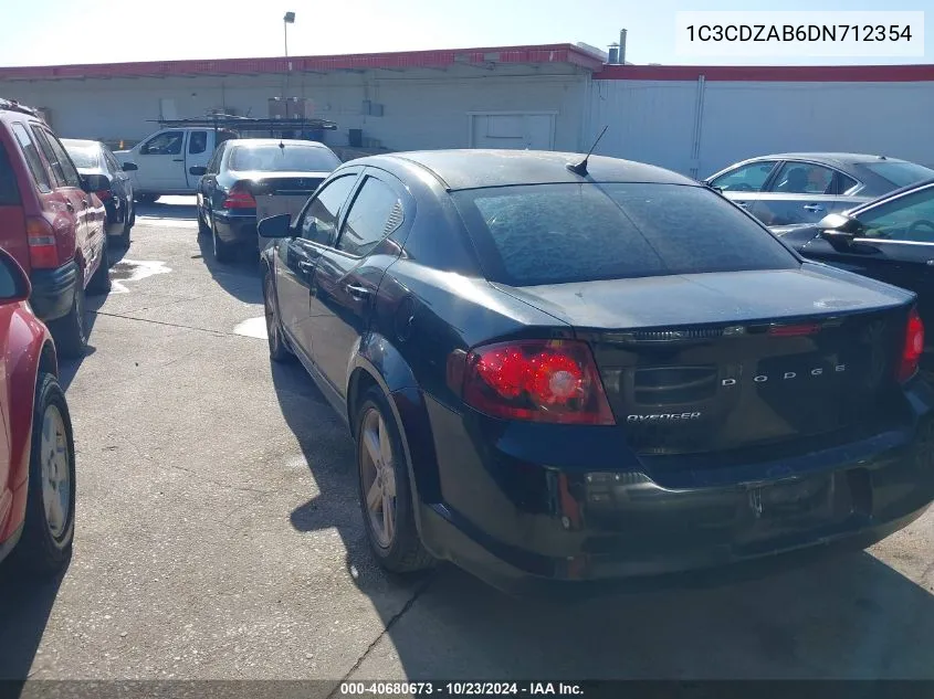 2013 Dodge Avenger Se VIN: 1C3CDZAB6DN712354 Lot: 40680673