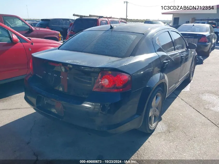 2013 Dodge Avenger Se VIN: 1C3CDZAB6DN712354 Lot: 40680673