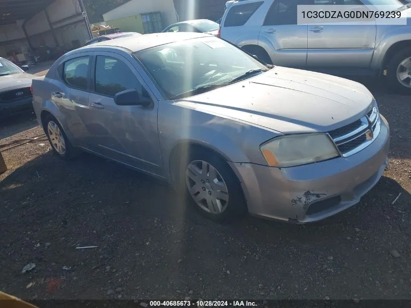 2013 Dodge Avenger Se V6 VIN: 1C3CDZAG0DN769239 Lot: 40685673