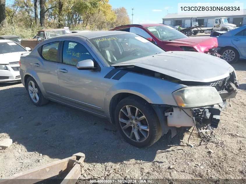 2013 Dodge Avenger R/T VIN: 1C3CDZBG3DN608334 Lot: 40686081