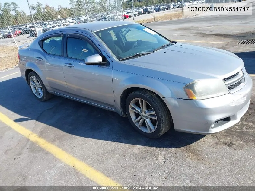 2013 Dodge Avenger Sxt VIN: 1C3CDZCB5DN554747 Lot: 40688513