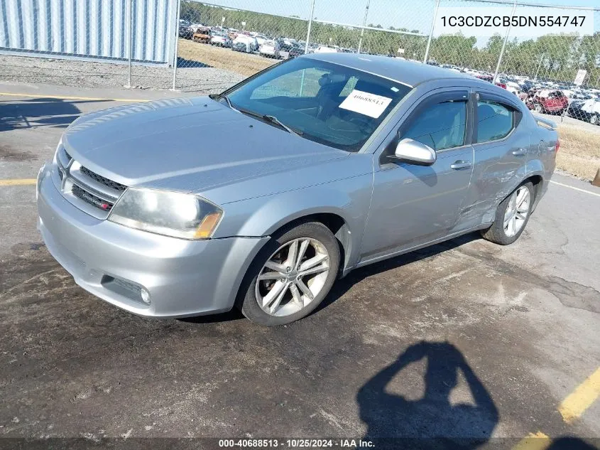 2013 Dodge Avenger Sxt VIN: 1C3CDZCB5DN554747 Lot: 40688513