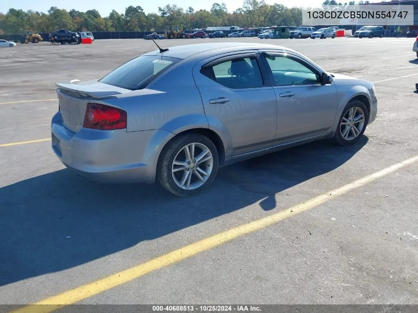 2013 Dodge Avenger Sxt VIN: 1C3CDZCB5DN554747 Lot: 40688513