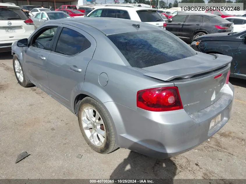 2013 Dodge Avenger R/T VIN: 1C3CDZBG6DN590248 Lot: 40700365