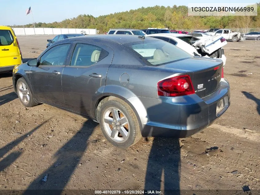 2013 Dodge Avenger Se VIN: 1C3CDZAB4DN666989 Lot: 40702079