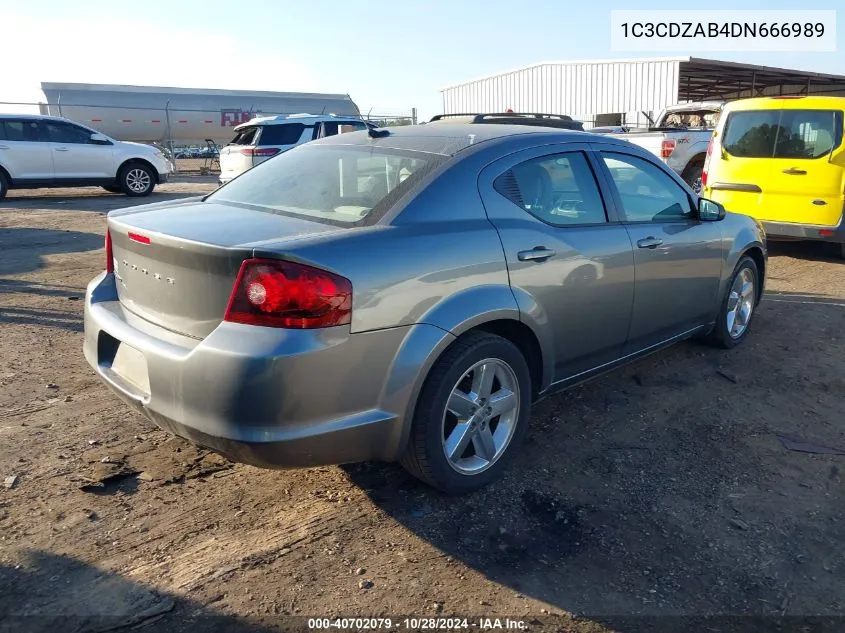 2013 Dodge Avenger Se VIN: 1C3CDZAB4DN666989 Lot: 40702079