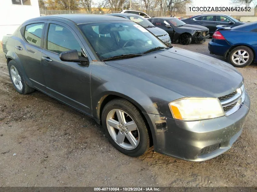 2013 Dodge Avenger Se VIN: 1C3CDZAB3DN642652 Lot: 40710084