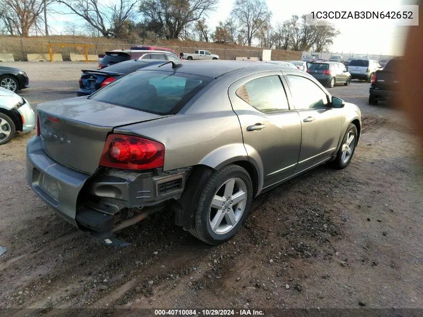 2013 Dodge Avenger Se VIN: 1C3CDZAB3DN642652 Lot: 40710084