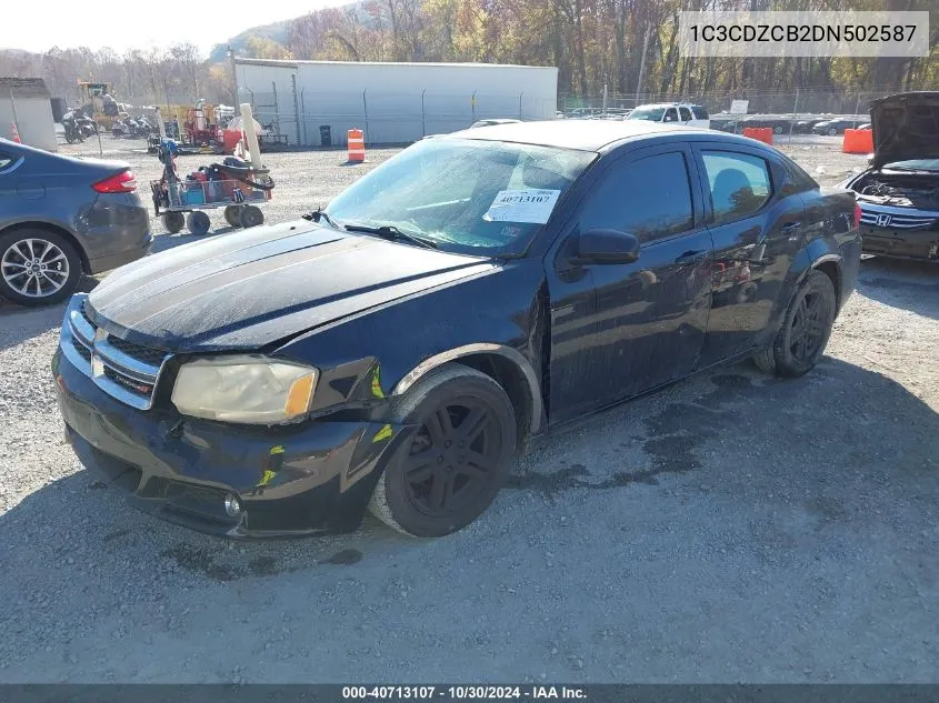 2013 Dodge Avenger Sxt VIN: 1C3CDZCB2DN502587 Lot: 40713107