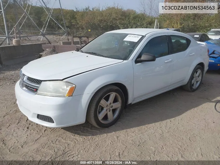 1C3CDZAB1DN534563 2013 Dodge Avenger Se