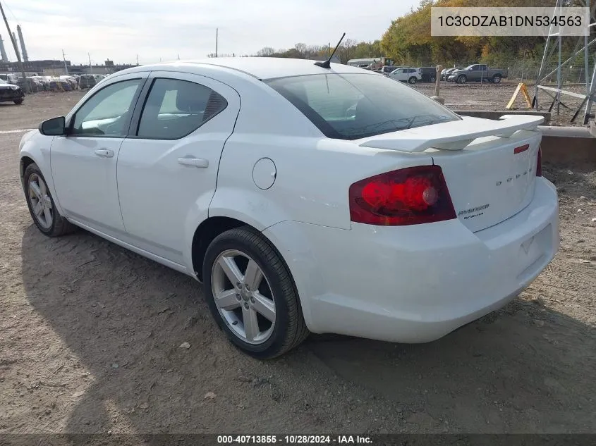 2013 Dodge Avenger Se VIN: 1C3CDZAB1DN534563 Lot: 40713855