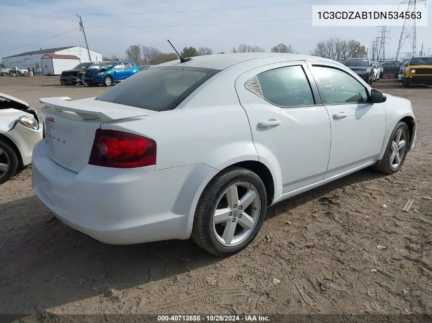 2013 Dodge Avenger Se VIN: 1C3CDZAB1DN534563 Lot: 40713855