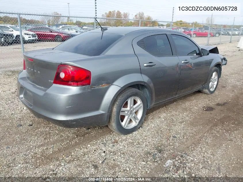 2013 Dodge Avenger Sxt VIN: 1C3CDZCG0DN605728 Lot: 40718459