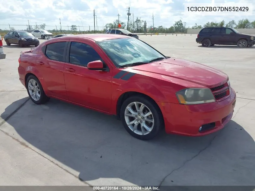 2013 Dodge Avenger R/T VIN: 1C3CDZBG7DN552429 Lot: 40720164