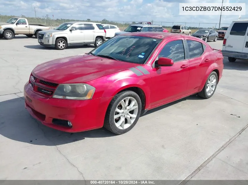 2013 Dodge Avenger R/T VIN: 1C3CDZBG7DN552429 Lot: 40720164