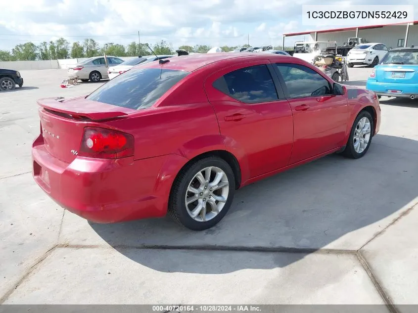 2013 Dodge Avenger R/T VIN: 1C3CDZBG7DN552429 Lot: 40720164