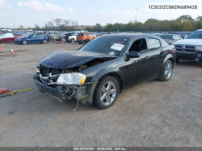 2013 Dodge Avenger Sxt VIN: 1C3CDZCB6DN689428 Lot: 40720398