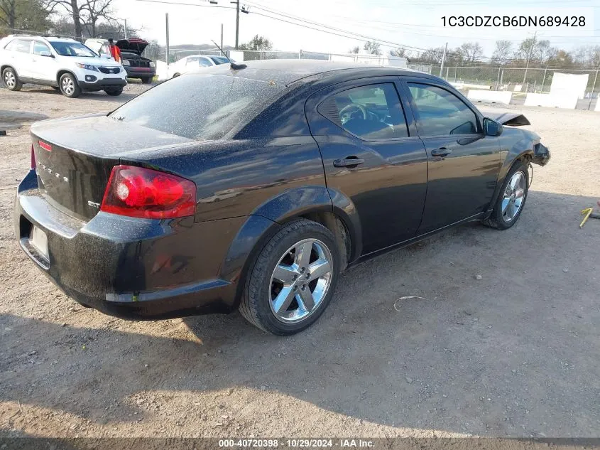 2013 Dodge Avenger Sxt VIN: 1C3CDZCB6DN689428 Lot: 40720398