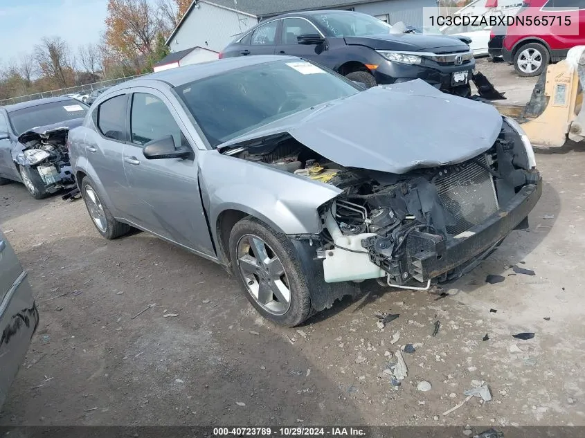 2013 Dodge Avenger Se VIN: 1C3CDZABXDN565715 Lot: 40723789