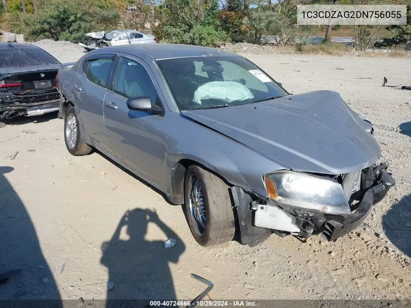 2013 Dodge Avenger Se V6 VIN: 1C3CDZAG2DN756055 Lot: 40724666