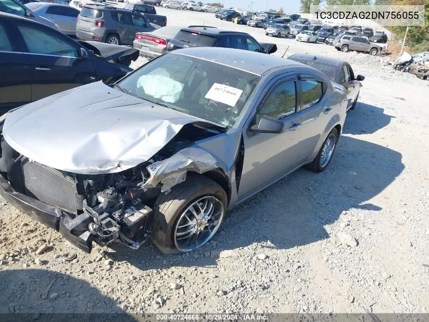 2013 Dodge Avenger Se V6 VIN: 1C3CDZAG2DN756055 Lot: 40724666