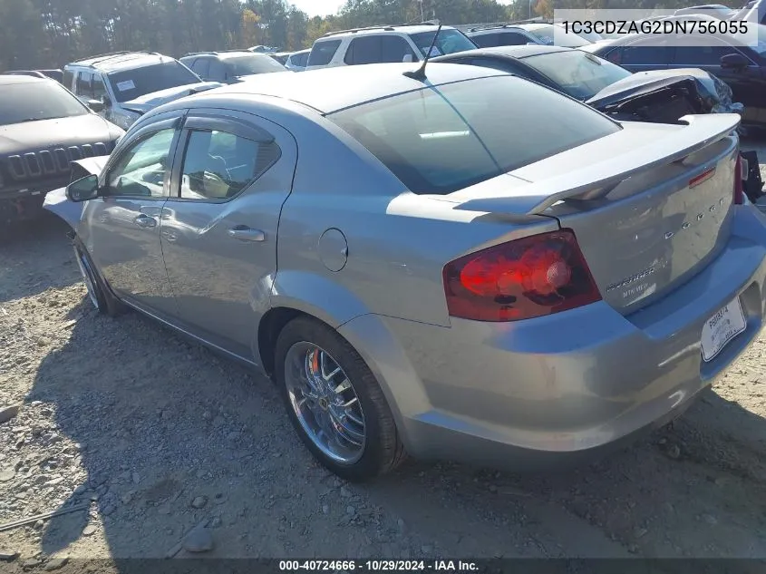 2013 Dodge Avenger Se V6 VIN: 1C3CDZAG2DN756055 Lot: 40724666