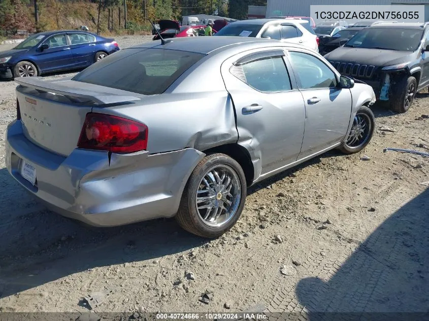 2013 Dodge Avenger Se V6 VIN: 1C3CDZAG2DN756055 Lot: 40724666