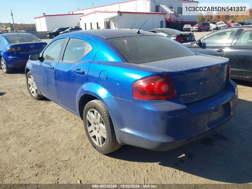 2013 Dodge Avenger Se VIN: 1C3CDZAB5DN541337 Lot: 40730356