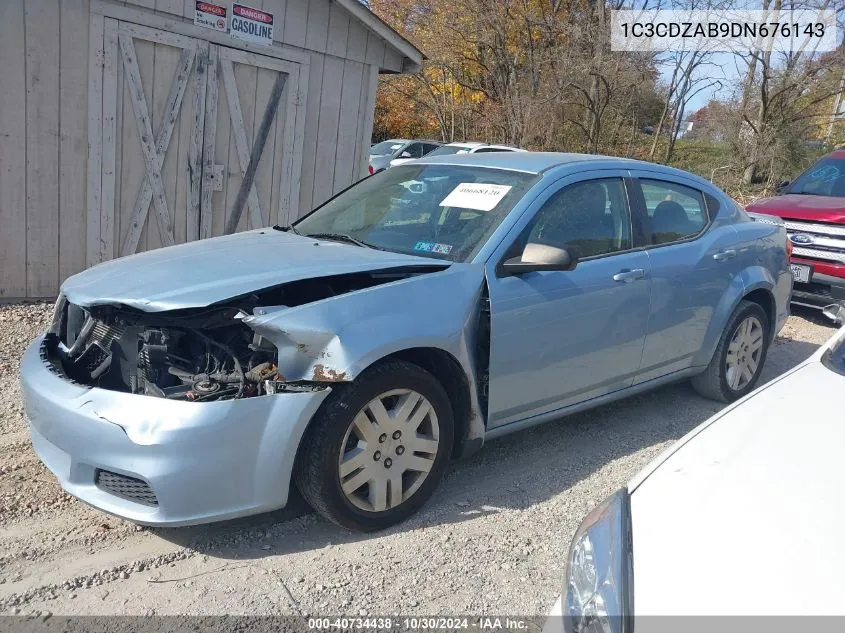 2013 Dodge Avenger Se VIN: 1C3CDZAB9DN676143 Lot: 40734438