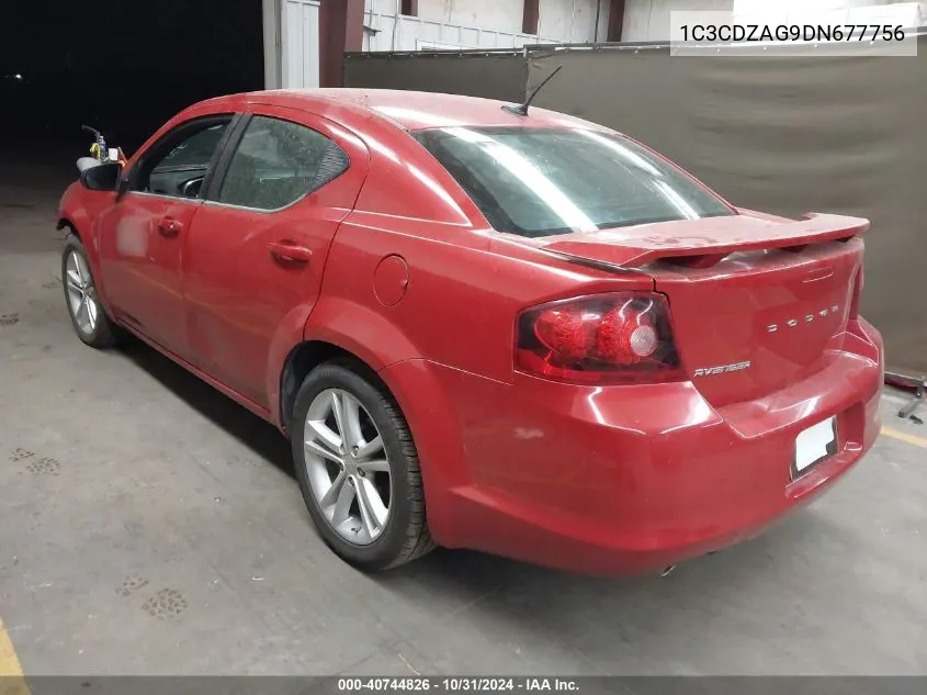 2013 Dodge Avenger Se V6 VIN: 1C3CDZAG9DN677756 Lot: 40744826