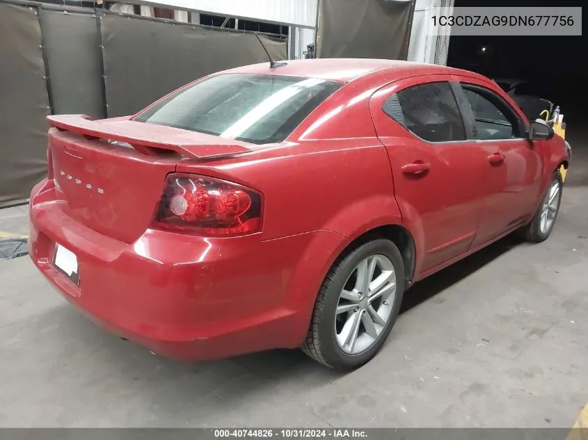 2013 Dodge Avenger Se V6 VIN: 1C3CDZAG9DN677756 Lot: 40744826