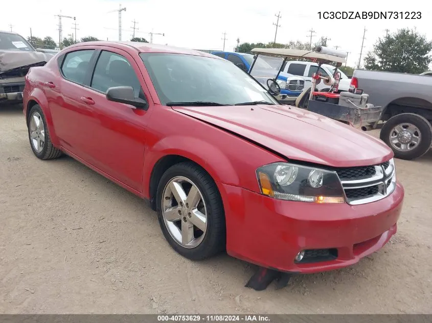 2013 Dodge Avenger Se VIN: 1C3CDZAB9DN731223 Lot: 40753629