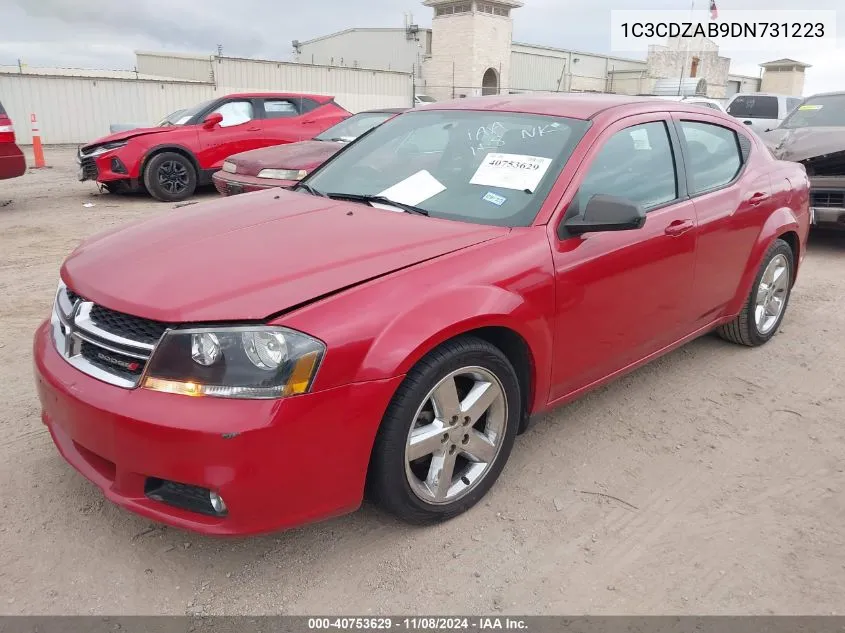 2013 Dodge Avenger Se VIN: 1C3CDZAB9DN731223 Lot: 40753629