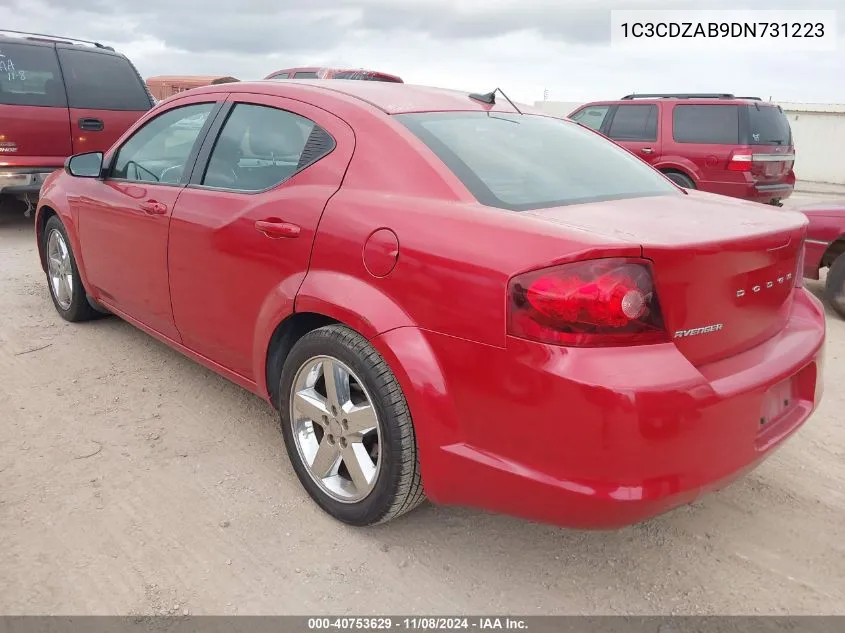 2013 Dodge Avenger Se VIN: 1C3CDZAB9DN731223 Lot: 40753629