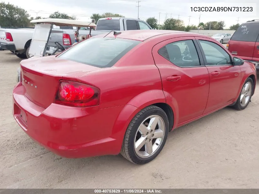 2013 Dodge Avenger Se VIN: 1C3CDZAB9DN731223 Lot: 40753629